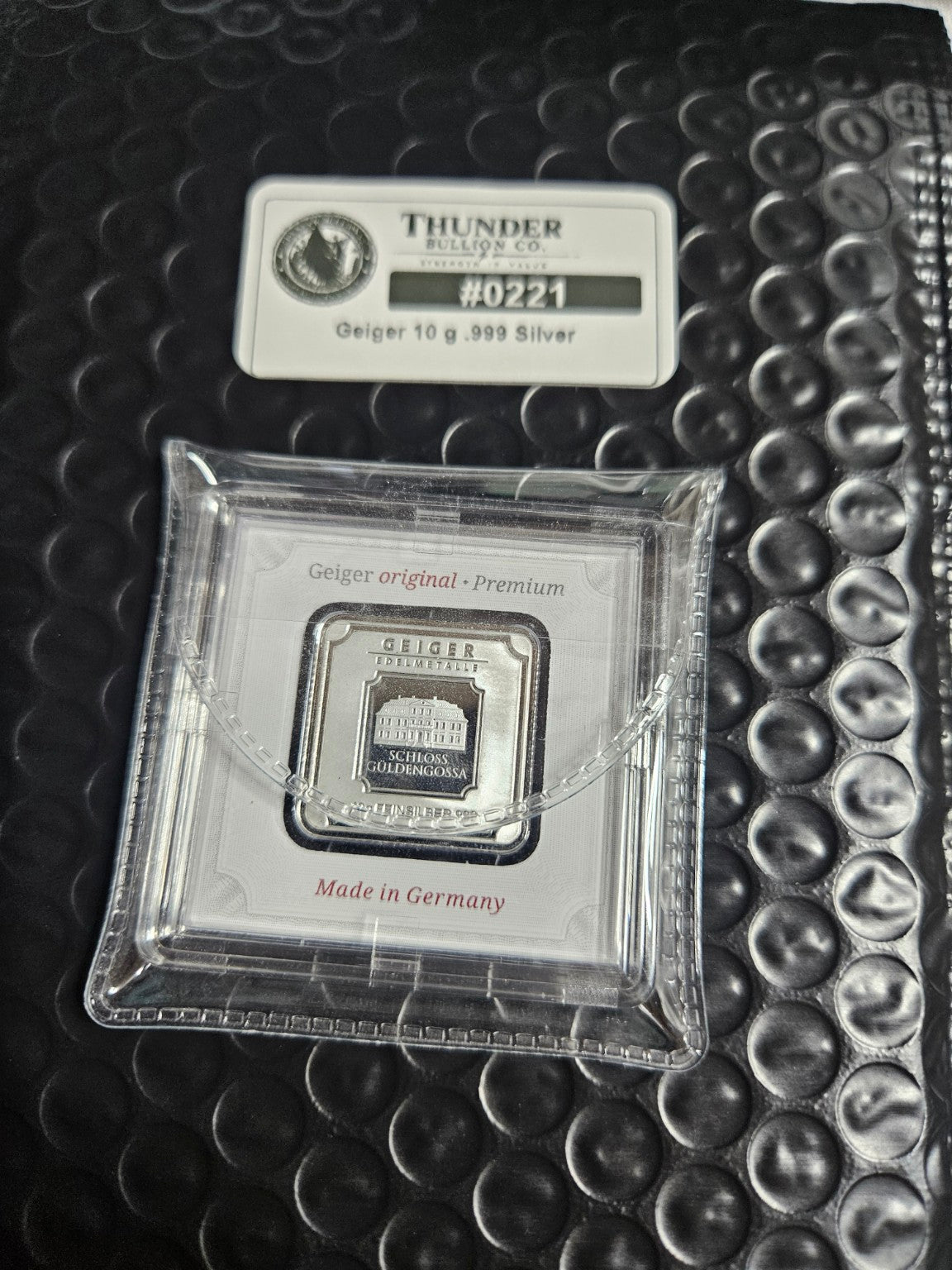 Geiger 10 g .999 Silver - Item 0221