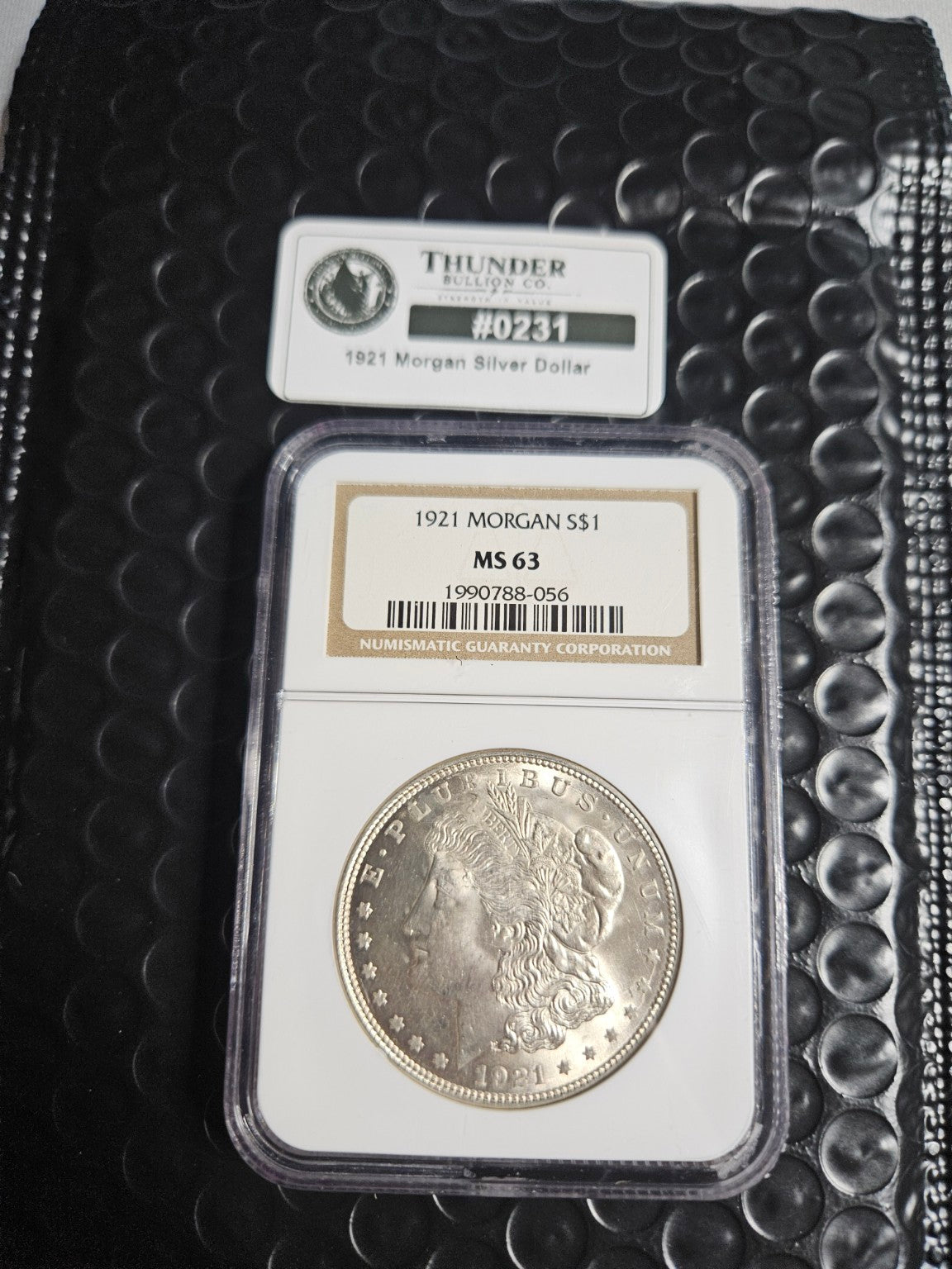 1921 Morgan Silver Dollar — NGC MS63 - Item 0231