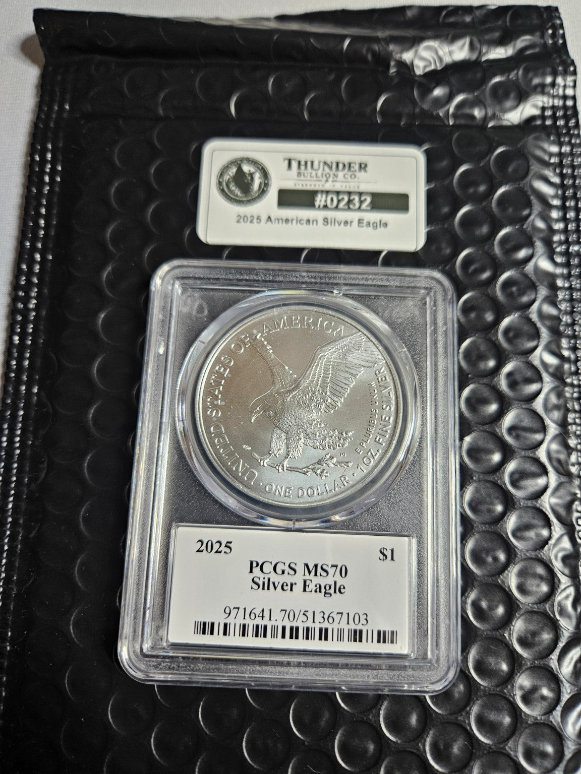 2025 American Silver Eagle — PCGS MS70 - Item 0232