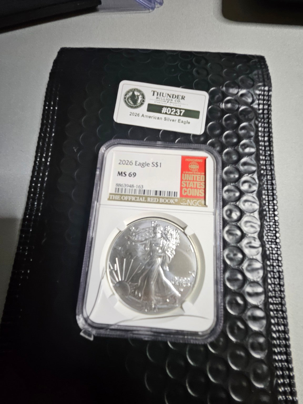 2026 American Silver Eagle — NGC MS69 Official Red Book - Item 0237