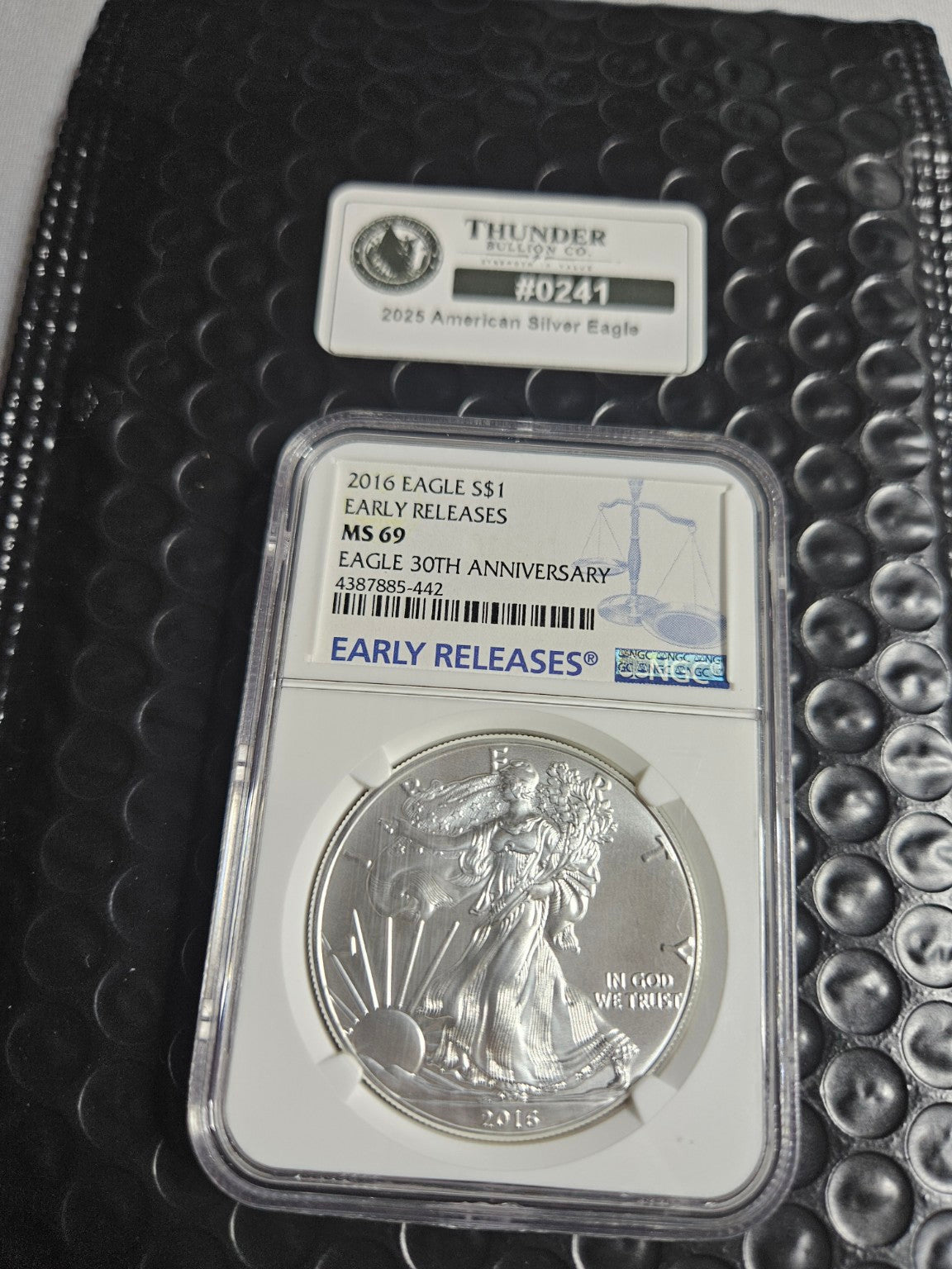 2016 American Silver Eagle — NGC MS69 Early Releases 30th Anniversary - Item 0241