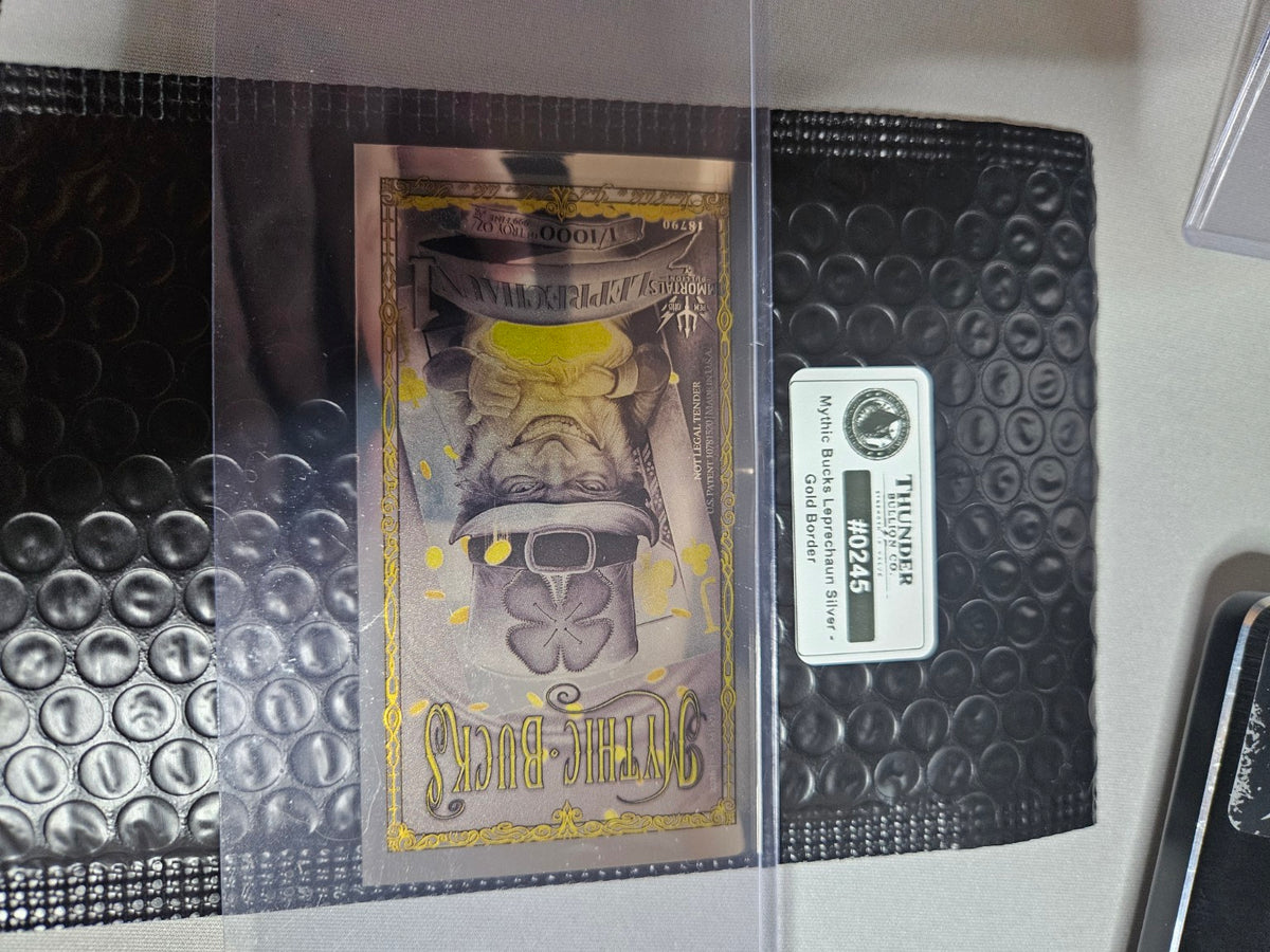 Mythic Bucks Leprechaun Silver — Gold Border - Item 0245