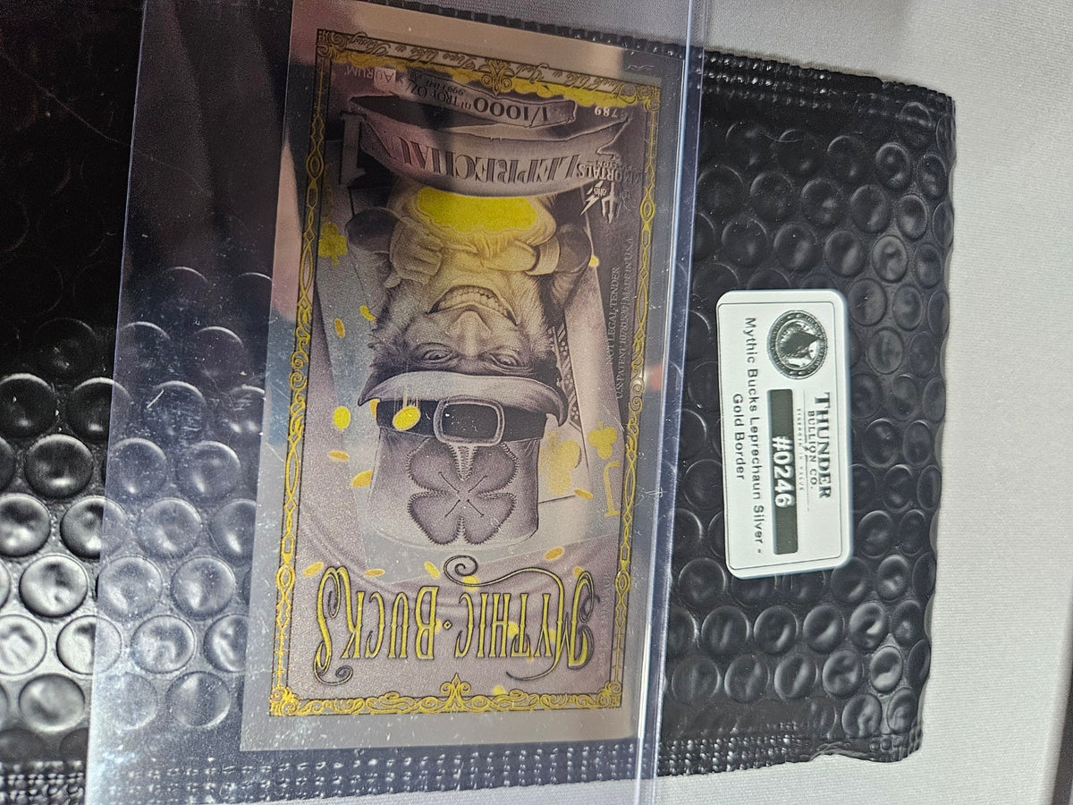 Mythic Bucks Leprechaun Silver — Gold Border - Item 0246